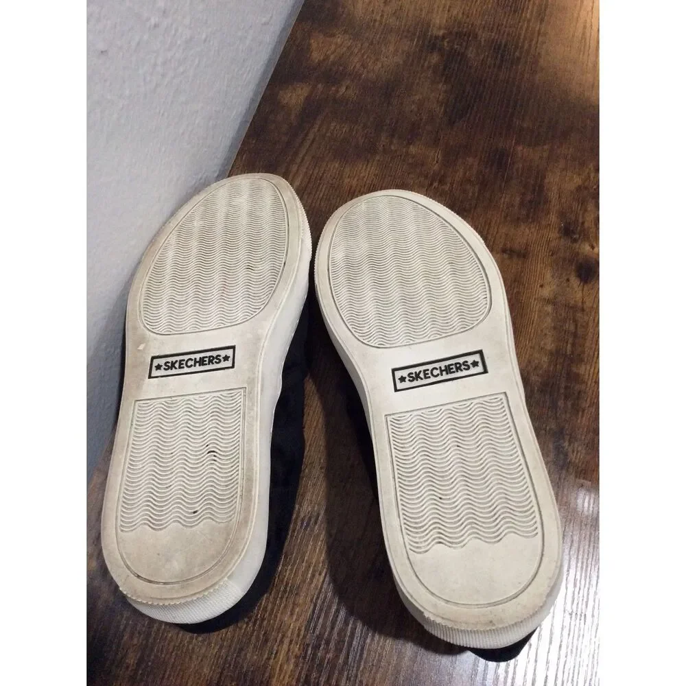Woman Skechers Velveteen VNC Shoe Slip-on classic sneaker 49933/Black Size 7.5